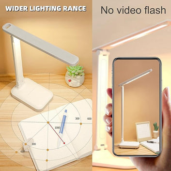 LED Dimmable Reading Desk Lamp with USB Charging Port – Eye-Care Light for Home, Study, and College Dorm