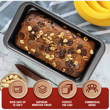 Nonstick Large Loaf Pan – Perfect for Meatloaf, Bread, and More