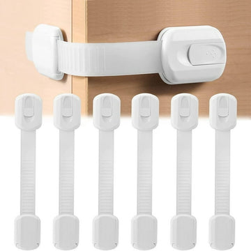 Baby Locks, Child Safety Cabinet Proofing - Safe Quick and Easy 3M Adhesive Cabinet Drawer Door Latches No Screws & Magnets Multi-Purpose for Furniture Kitchen Ovens Toilet Seats