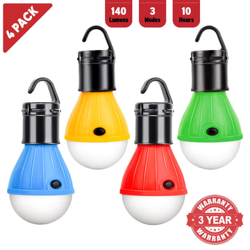 LED Hanging Camping Lantern Bulbs, Mini Camper Light Flashlight, Portable Emergency Battery Tent Lights, Camping, Outdoor Gear (6 Pack)