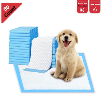 Pet Dog Cat and Puppy Pee Training Pads, Regular 22" x 22"- 80 Count